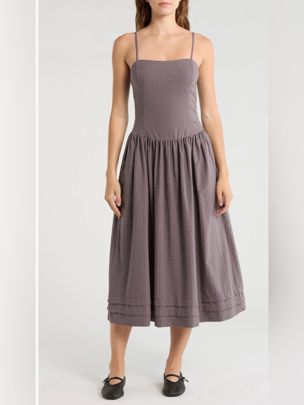 NWT Rag & Bone Dusty Mauve Drop Waist Dress Size 8